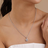 Buy Elegant Silver Round Necklace Online | March