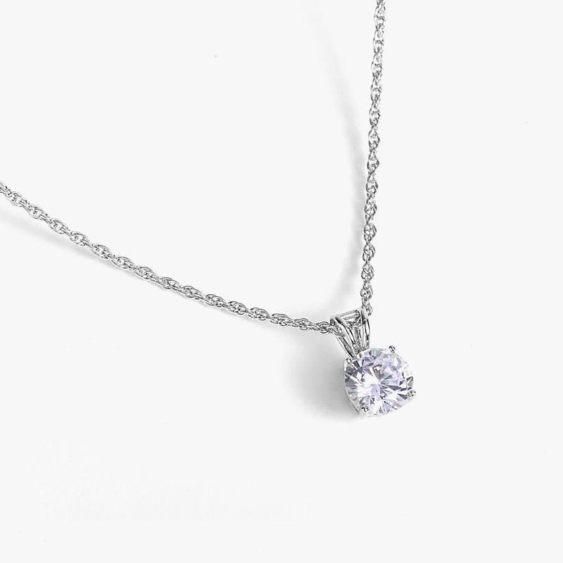 Buy Minimal Silver Zircon Necklace Online | March