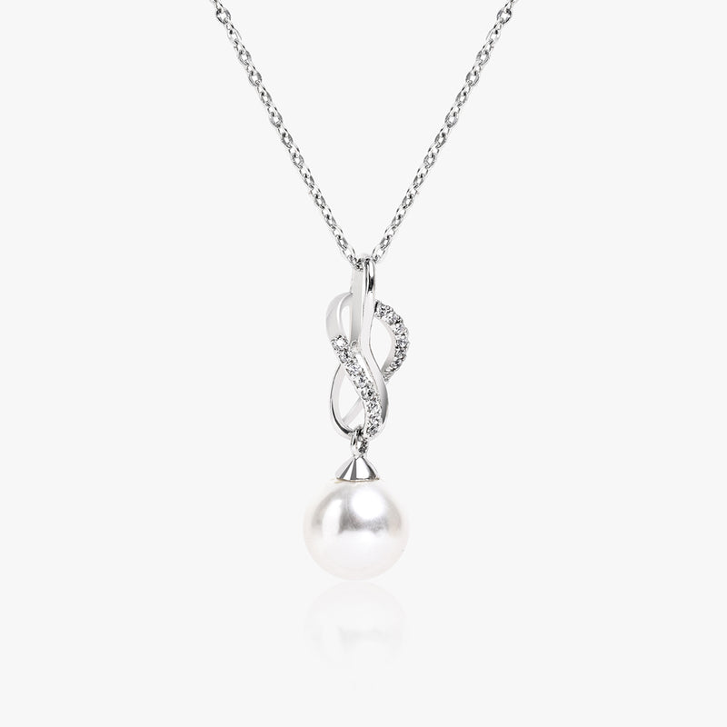 Buy Twisted Fresh Water Pearl Silver Necklace Online | March