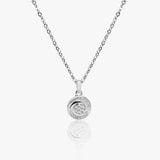 Buy Spiral Silver Zircon Necklace Online | March