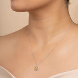 Buy Classic Citrine Silver Necklace Online | March