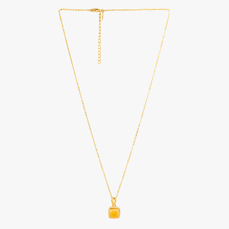 Buy 18k Gold Plated Silver Citrine Necklace Online | March