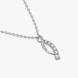 Buy Minimal Silver Curved Journey Necklace Online | March