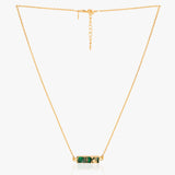 Buy 18k Gold Plated Silver Emerald Copper Turquoise Necklace Online | March
