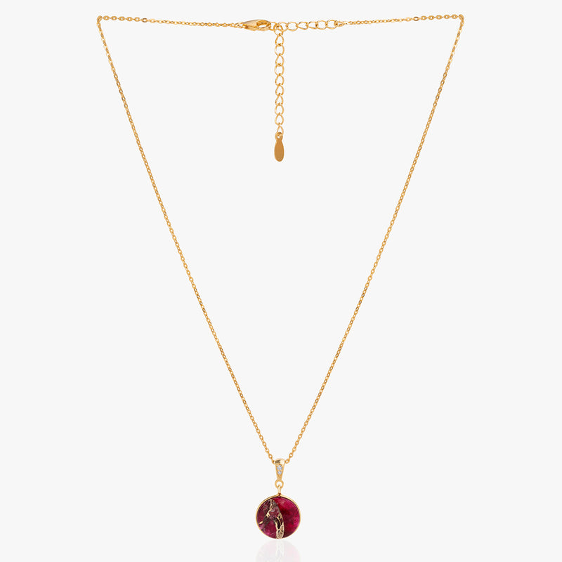 Buy 18k Gold Plated Silver Ruby Copper Turquoise Necklace Online | March