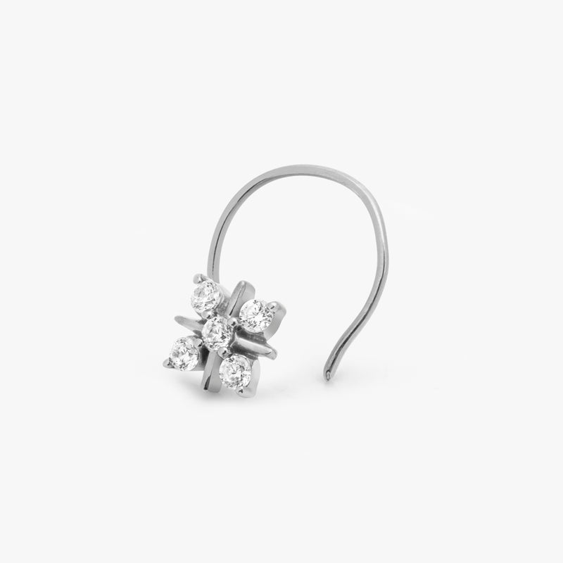 Buy Elegant Silver Nose Pin Online | March