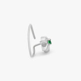 Buy Green Zircon Silver Nose Pin Online | March