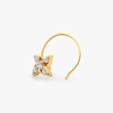 Buy Exquisite 18K Gold Plated Silver Nose Pin Online | March