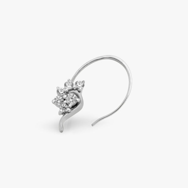 Buy Silver Floral Nose Pin Online | March