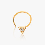 Buy 18k Gold Plated Silver Traingular Nose Pin Online | March