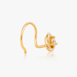Buy 18k Gold Plated Silver Rose Nose Pin Online | March