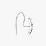 Buy Elegant White Zircon Silver Nose Ring Online | March