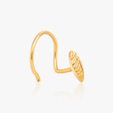 Buy 18k Gold Plated Silver Petal Nose Pin Online | March