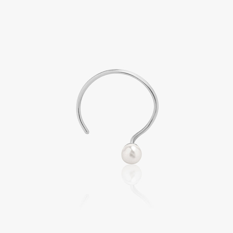 Buy Silver Pearl Nose Pin Online | March