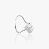 Silver Square Nose Pin
