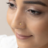 18k Gold Plated Silver Shine Nose Pin