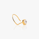 18k Gold Plated Silver Solo Zircon Nose Pin