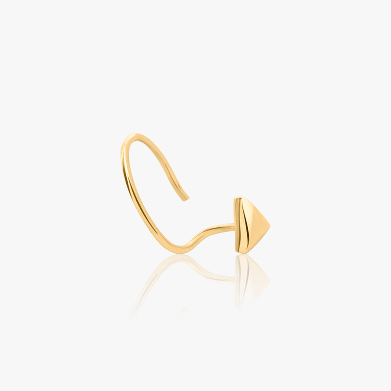 18k Gold Plated Silver Triangular Nose Pin