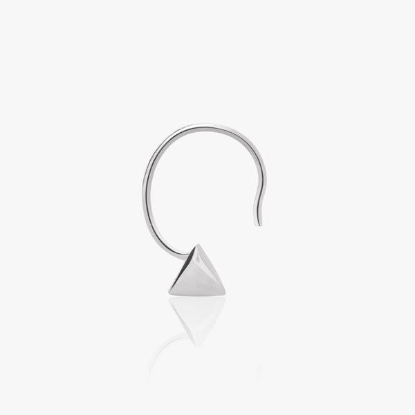 Silver Triangular Nose Pin