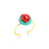 Red Dry Flower Ring