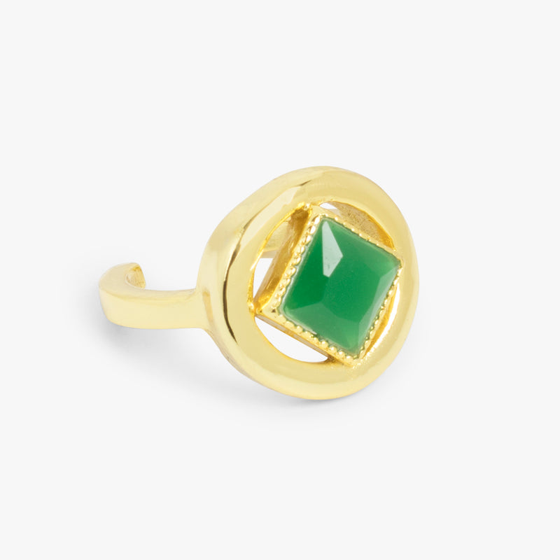 Emerald Green Crystal Statement Ring