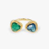 Green & Blue Dual-Tone Quartz Ring