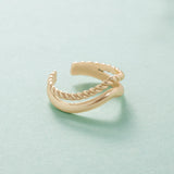 Twisted Wire Adjustable Ring - Gold