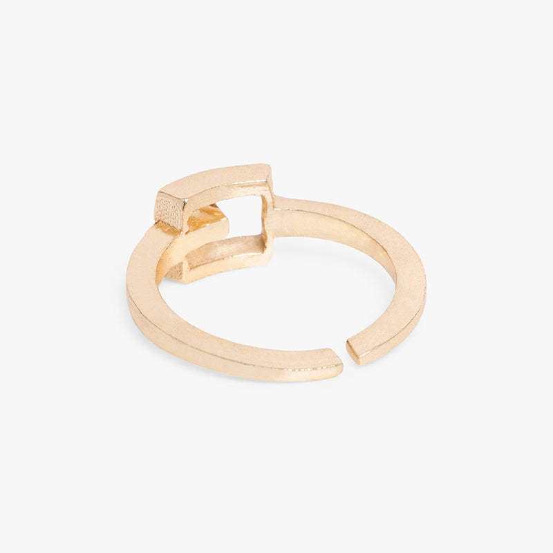 Belt Buckle Ring - Gold