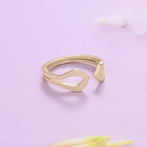 Minimal Front Open Ring - Gold