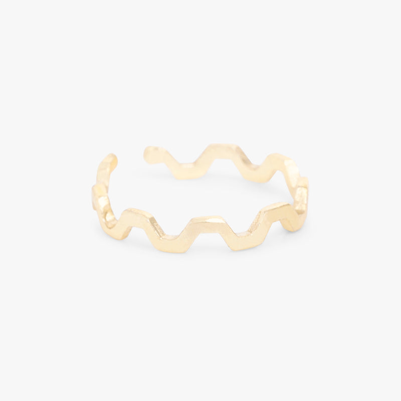Wavy Minimalistic Ring - Gold