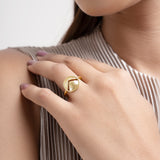 Minimal Chevron Ring - Gold