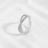 Buy Silver Minimal Studded Zircon Ring Online | March