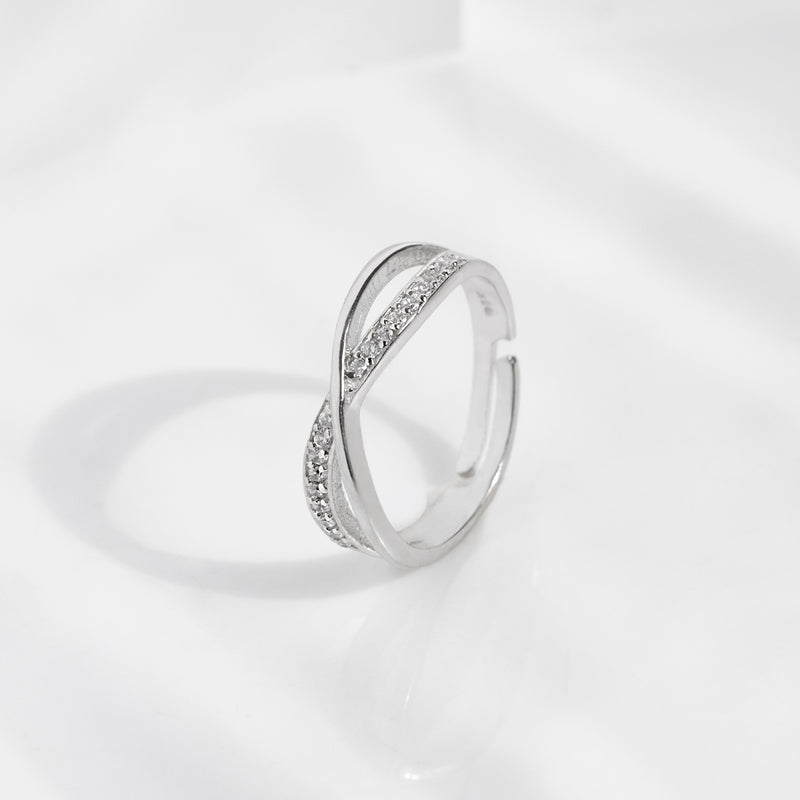 The Silver Criss Cross Ring - Best of Everything | Online Shopping