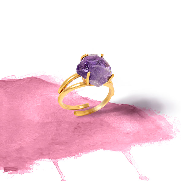 One-Of-A-Kind Amethyst Crystal Ring