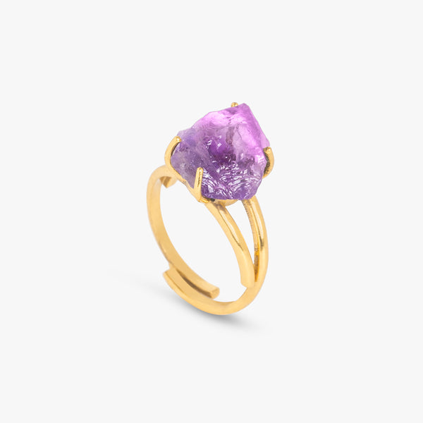 One-Of-A-Kind Amethyst Crystal Ring