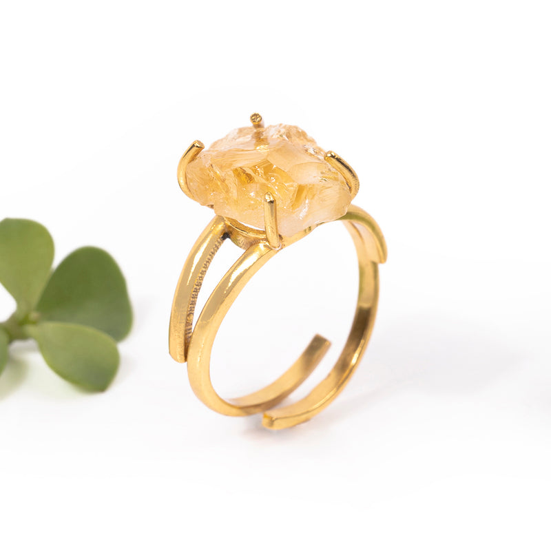 One-Of-A-Kind Citrine Crystal Ring