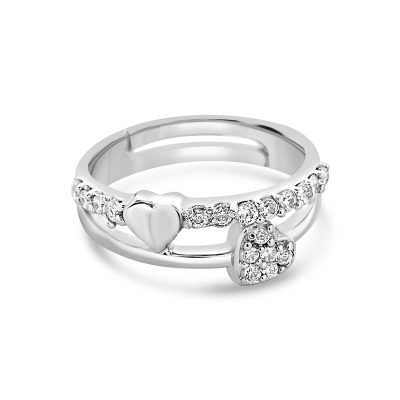 Buy Studded Hearts Silver Band Online | March