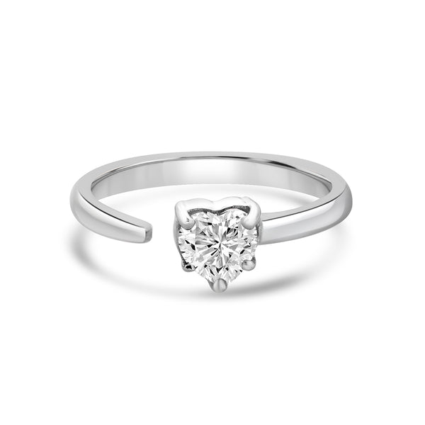 Buy Minimal Heart Silver Ring Online | March