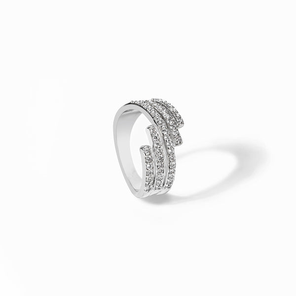 Buy Rows Of Zircon Silver Band Online | March