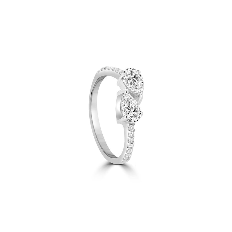 Buy Pear Shaped Zircon Silver Ring Online | March