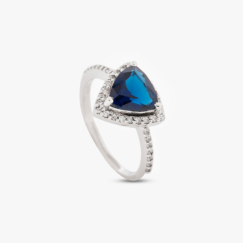 Buy Statement Blue And White Silver Ring Online | March