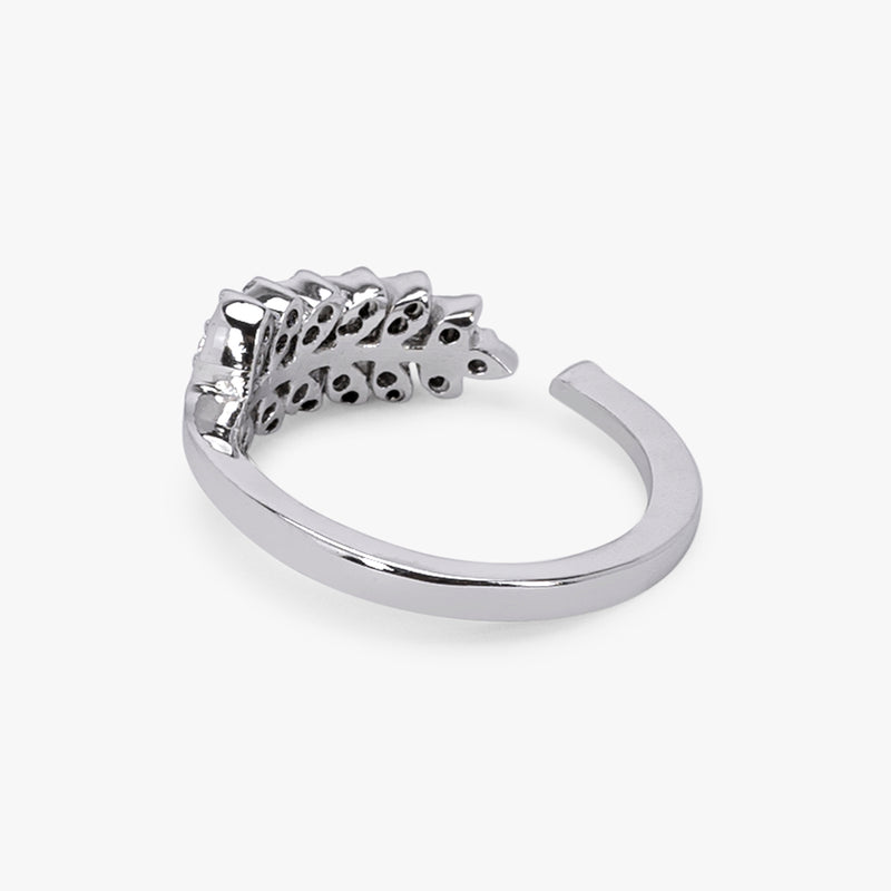 Buy Zircon Leaf Silver Ring Online | March