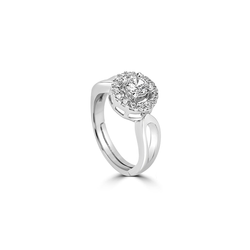 Buy Silver White Zircon Solitaire Ring Online | March