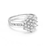 Buy Silver White Zircon Cluster Ring Online | March