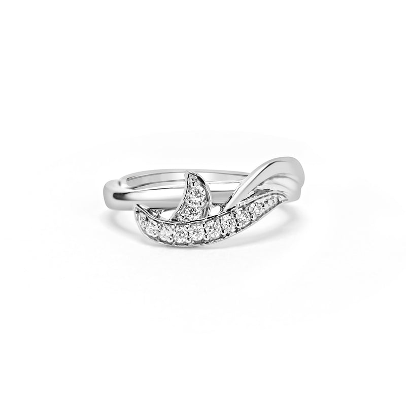 Buy Twisted White Zircon Silver Ring Online | March