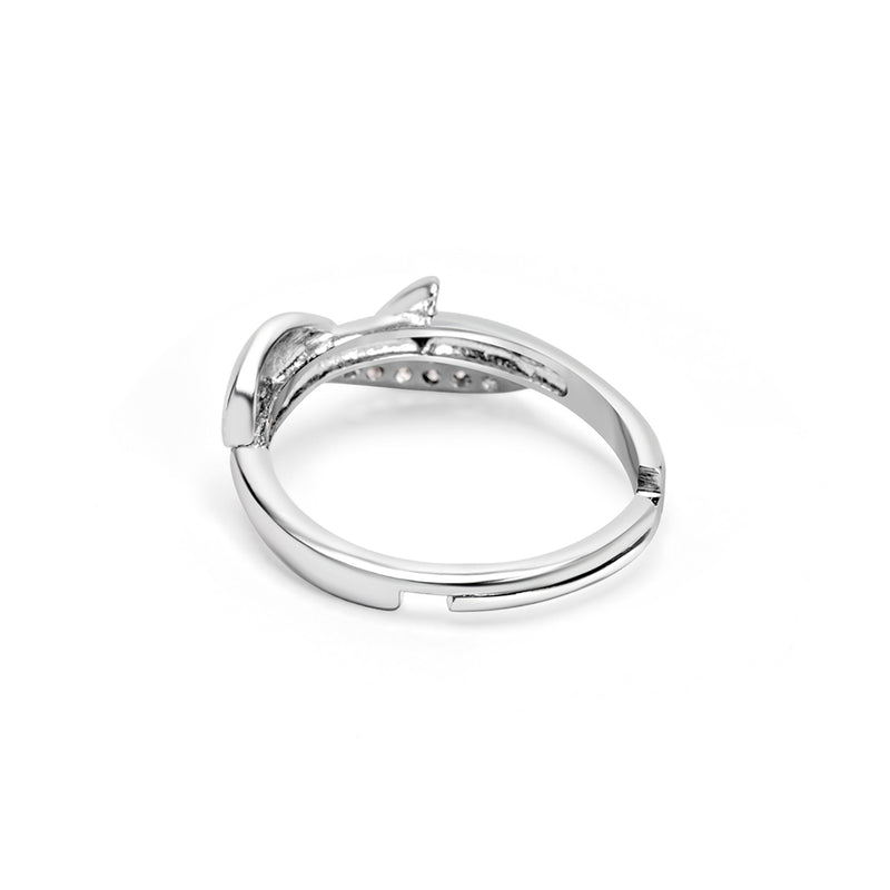 Buy Twisted White Zircon Silver Ring Online | March