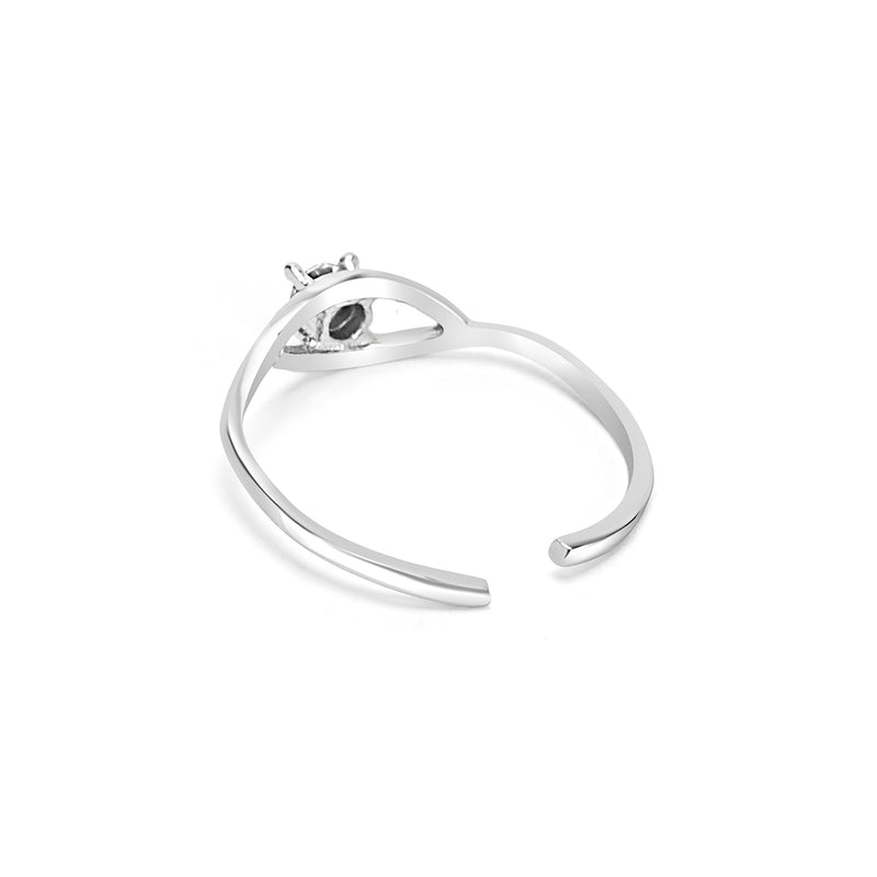 Buy Minimal Zircon Studded Silver Ring Online | March