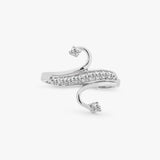 Buy Silver Zircon Curl Ring Online | March