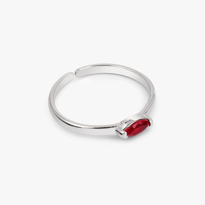 Buy Red Quartz Silver Ring Online | March