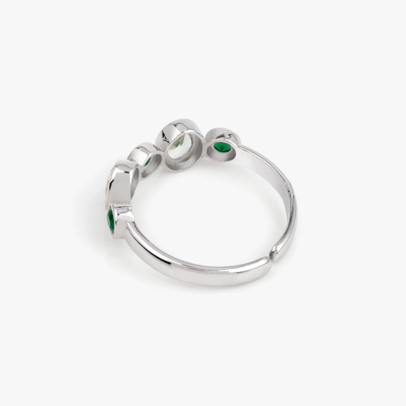 Buy Silver Green Onyx and Green Amethyst Ring Online | March
